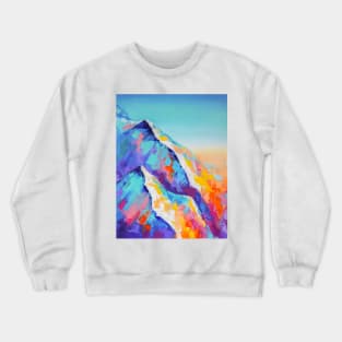 Mountain snow colorful landscape. Crewneck Sweatshirt